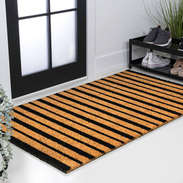 Hadley Modern Classic Ticking Stripe Coir Area Rug